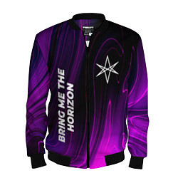 Бомбер мужской Bring Me the Horizon violet plasma, цвет: 3D-черный
