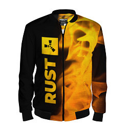 Бомбер мужской Rust - gold gradient: по-вертикали, цвет: 3D-черный