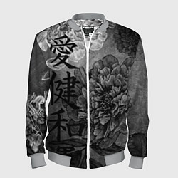 Бомбер мужской Flowers - japanese art, цвет: 3D-меланж