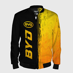 Бомбер мужской BYD - gold gradient: по-вертикали, цвет: 3D-черный