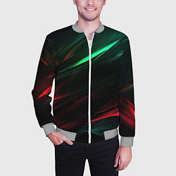 Бомбер мужской Dark red and green, цвет: 3D-меланж — фото 2
