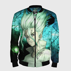Бомбер мужской Доктор Стоун Сэнку Исигами, цвет: 3D-черный
