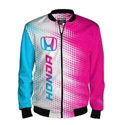 Мужской бомбер Honda neon gradient style: по-вертикали