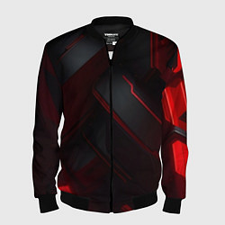 Бомбер мужской Красная бесконечность, цвет: 3D-черный