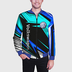 Бомбер мужской Фольцваген - sport uniform, цвет: 3D-синий — фото 2