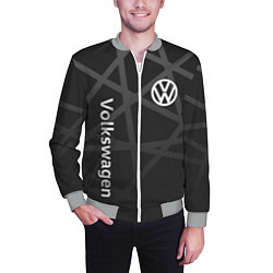 Бомбер мужской Volkswagen - classic black, цвет: 3D-меланж — фото 2