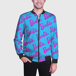 Бомбер мужской Barbie pattern, цвет: 3D-черный — фото 2