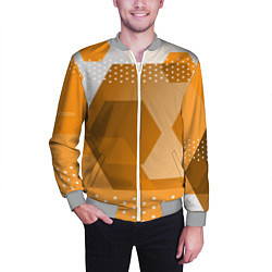 Бомбер мужской Яркий геометрический декоративный фон, цвет: 3D-меланж — фото 2