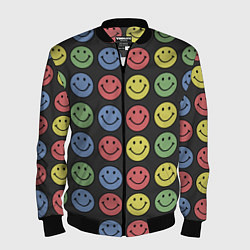 Бомбер мужской Smiley, цвет: 3D-черный
