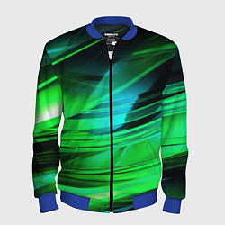 Бомбер мужской Green light background, цвет: 3D-синий