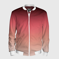 Мужской бомбер Градиент красно-бежевый