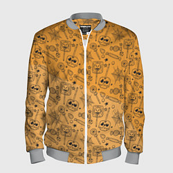 Бомбер мужской Хэлчупики, цвет: 3D-меланж