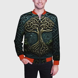 Бомбер мужской Дерево друидов, цвет: 3D-красный — фото 2
