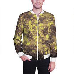 Бомбер мужской Грязно-желтая осень, цвет: 3D-белый — фото 2