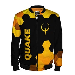 Бомбер мужской Quake - gold gradient вертикально, цвет: 3D-черный
