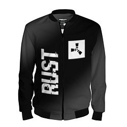 Бомбер мужской Rust glitch на темном фоне вертикально, цвет: 3D-черный