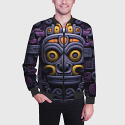 Бомбер мужской Орнамент в стиле ацтеков, цвет: 3D-черный — фото 2