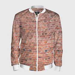 Мужской бомбер Кирпичная стена узор