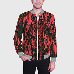 Бомбер мужской Демонический доспех красный, цвет: 3D-меланж — фото 2