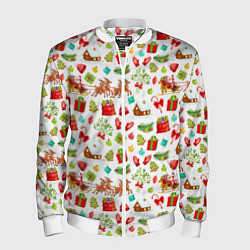 Мужской бомбер Новогодний патерн