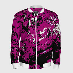 Бомбер мужской Фиолетовая иллюстрация, цвет: 3D-белый