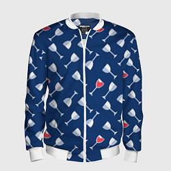 Мужской бомбер Бокальчик винишка