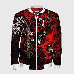 Мужской бомбер Красная иллюстрация киберпанк