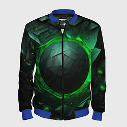 Мужской бомбер Абстрактная гармония зеленого