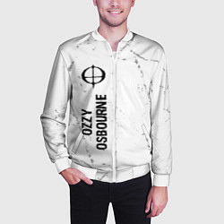 Бомбер мужской Ozzy Osbourne glitch на светлом фоне по-вертикали, цвет: 3D-белый — фото 2
