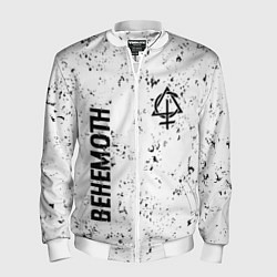 Мужской бомбер Behemoth glitch на светлом фоне вертикально