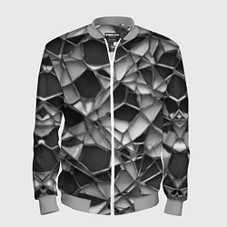 Бомбер мужской Чёрно-белая сетка, цвет: 3D-меланж
