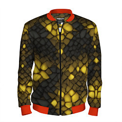 Мужской бомбер Жёлтый трескающийся камень