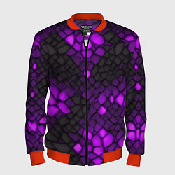 Мужской бомбер Фиолетовый трескающийся камень