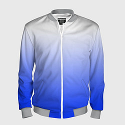 Мужской бомбер Градиент бело-синий