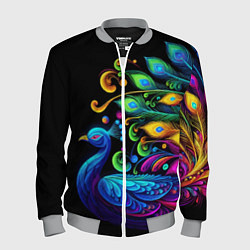 Бомбер мужской Neon peacock - art, цвет: 3D-меланж