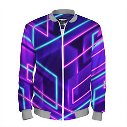 Бомбер мужской Neon Geometric, цвет: 3D-меланж