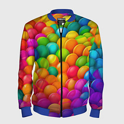 Мужской бомбер Радужные пупырки