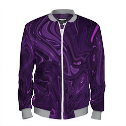 Бомбер мужской Абстакция на темно фиолетовом, цвет: 3D-меланж