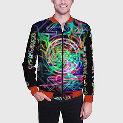 Бомбер мужской Шри янтра, цвет: 3D-красный — фото 2