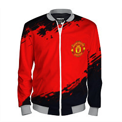 Бомбер мужской Manchester United colors sport, цвет: 3D-меланж