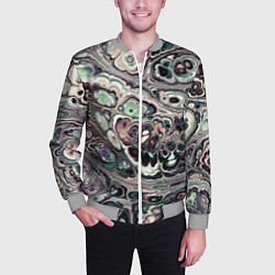 Бомбер мужской Абстрактный разноцветный узор, цвет: 3D-меланж — фото 2