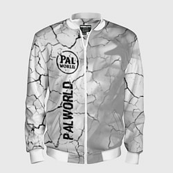 Мужской бомбер Palworld glitch на светлом фоне по-вертикали