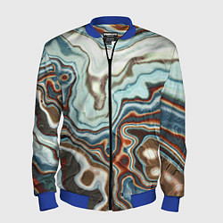 Бомбер мужской Мраморная текстура, цвет: 3D-синий