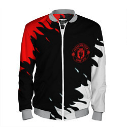 Бомбер мужской Manchester United flame fc, цвет: 3D-меланж