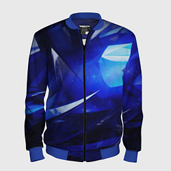 Бомбер мужской Black and blue abstract background sport style, цвет: 3D-синий