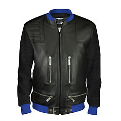 Бомбер мужской Terminator first - leather jacket, цвет: 3D-синий