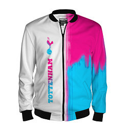 Бомбер мужской Tottenham neon gradient style по-вертикали, цвет: 3D-черный