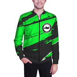 Бомбер мужской Brighton sport green, цвет: 3D-черный — фото 2