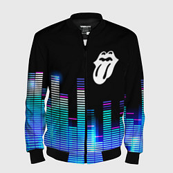 Бомбер мужской Rolling Stones эквалайзер, цвет: 3D-черный