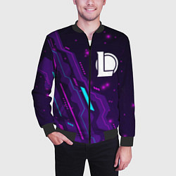 Бомбер мужской League of Legends neon gaming, цвет: 3D-черный — фото 2